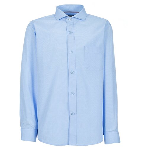 Школьная рубашка Tsarevich, размер 122-128, голубой рубашка детская tsarevich 1 modal 122 128