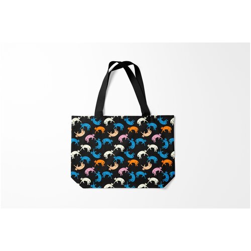 фото Сумка-шоппер / 46х35 см / звери / коты и кошки британские паттерн burnettie