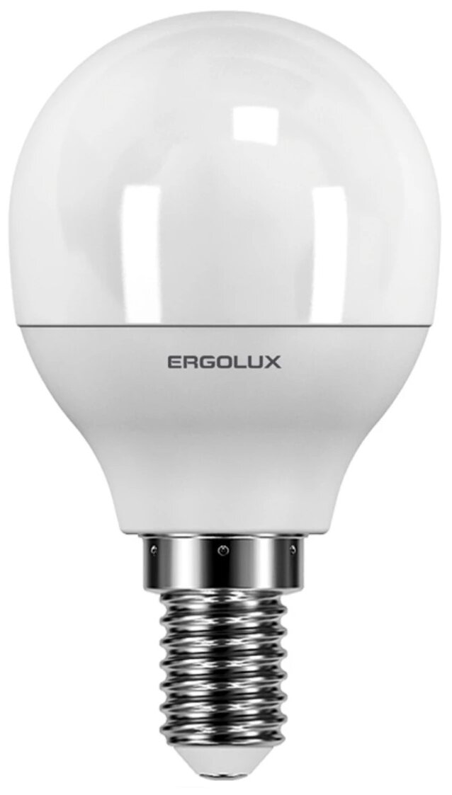 Ergolux LED-G45-7W-E14-4K (Эл.лампа светодиодная Шар 7Вт E14 4500K 172-265В) (1 шт.)