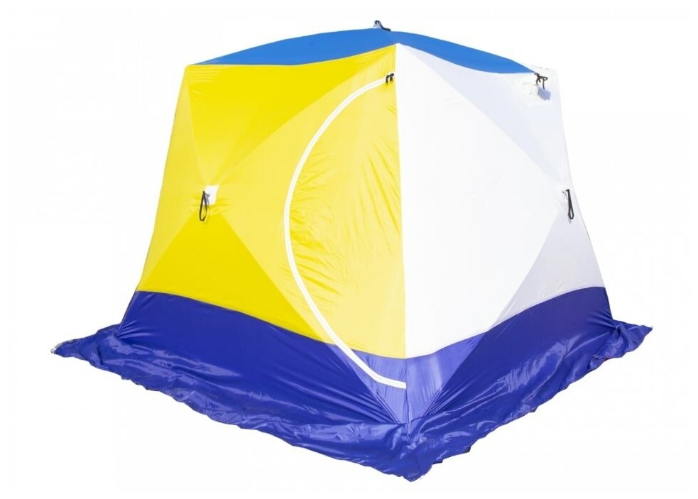 фото Палатка для зимней рыбалки СТЭК КУБ-4Т трехслойная дышащая (250х250х200 см)