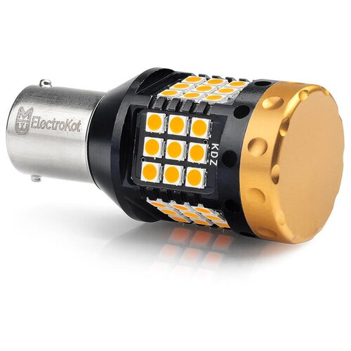 фото Светодиодная лампа в поворотники авто electrokot blackside 21вт py21w - ba15s оранжевый свет 1 шт