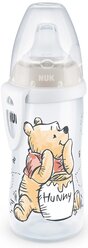 Поильник-непроливайка NUK First Choice Active с насадкой из силикона Disney Winnie The Pooh, 300 мл бежевый/белый