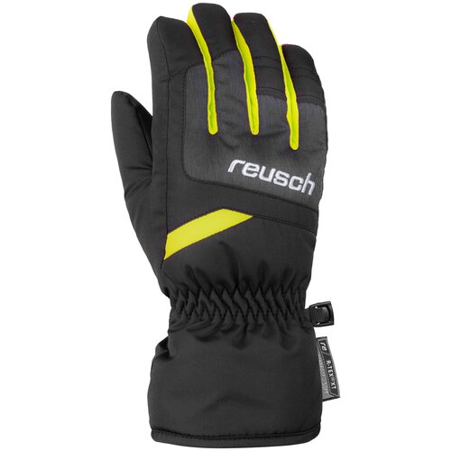 фото Перчатки reusch bennet r-tex xt размер 3, black/black melange/fire red