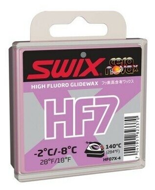 Парафин HF SWIX HF07X-4 высокофтор. фиол. -2/-8C 40г