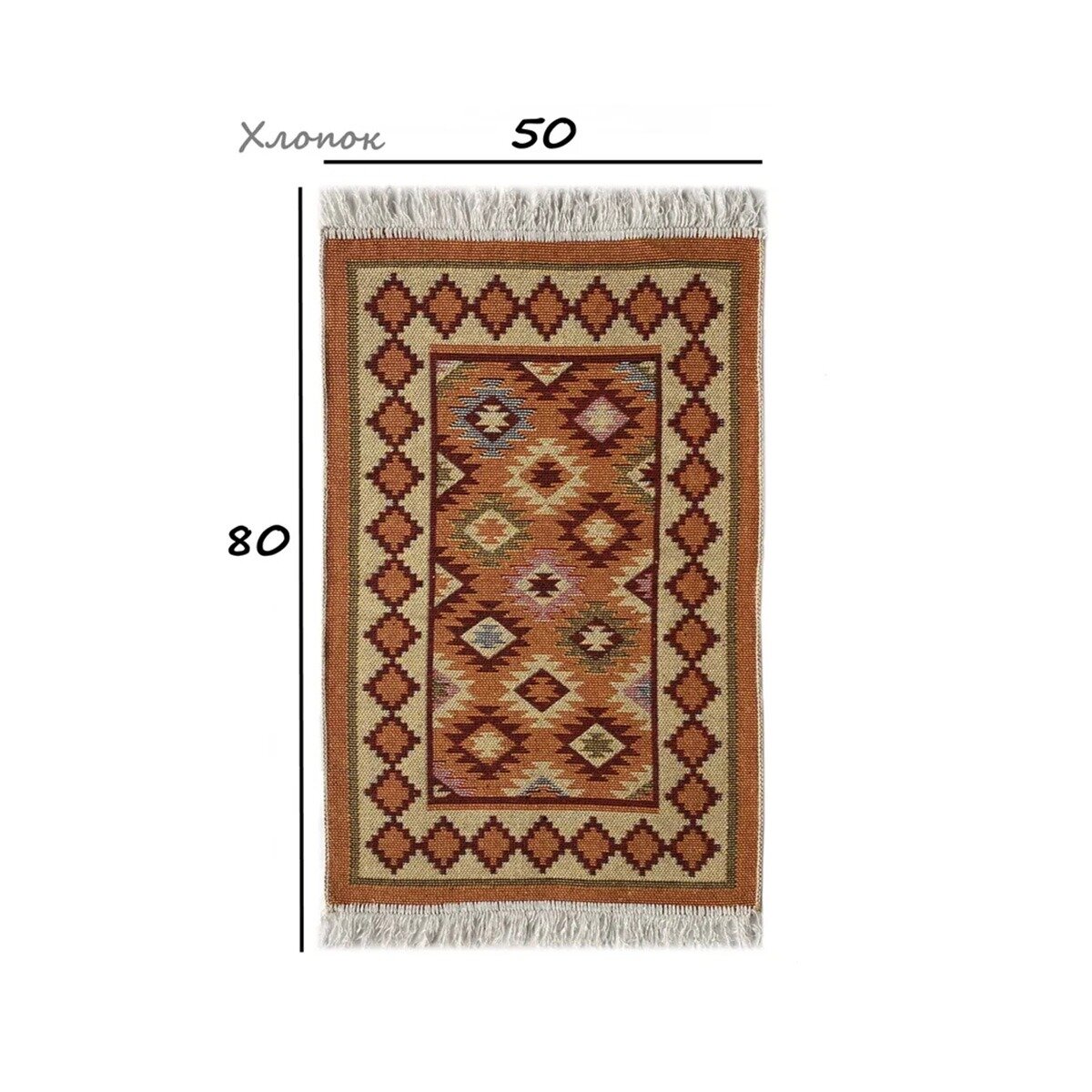 Ковер L Cadesi Kilim Usak UK1478, 0,5 x 0,8 м - фотография № 5