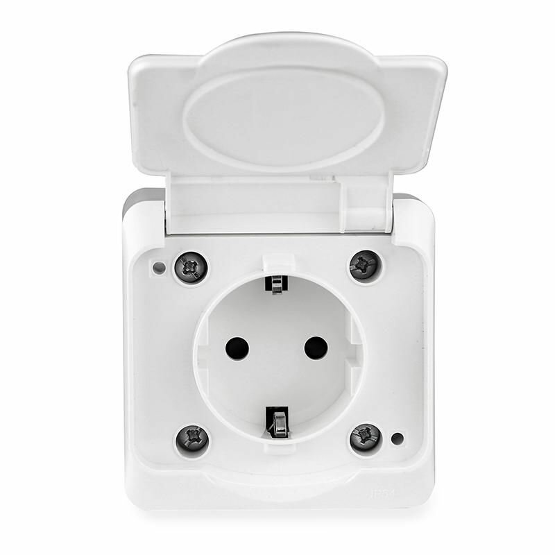 Розетка TOKOV ELECTRIC 1-м ОП Nix 16А IP54 250В с заземл. с крышкой бел - фото №4