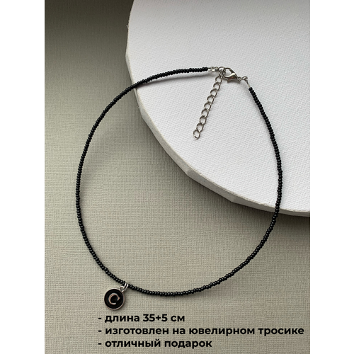 Чокер SIDORINA SOFIA ACCESSORIES, бисер, длина 35 см, черный