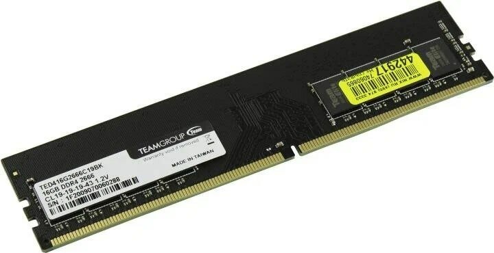 Оперативная память Team Group 16 ГБ DDR4 2666 МГц DIMM CL19 TED416G2666C1901