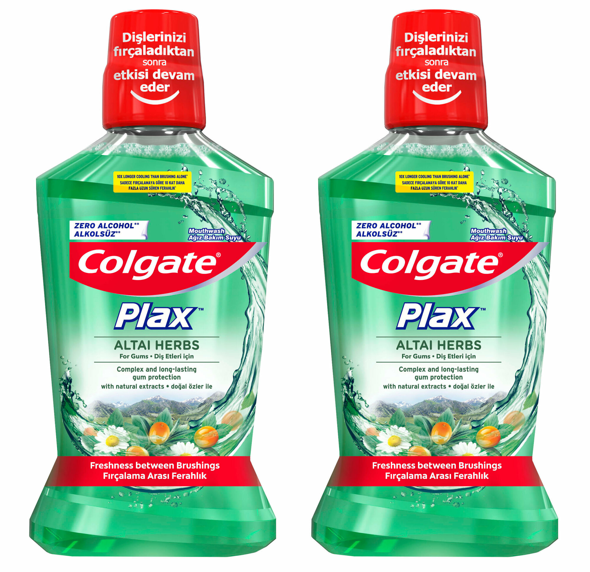 COLGATE PLAX Ополаскиватель д/полости рта Алтайские Травы 500мл (2 шт)