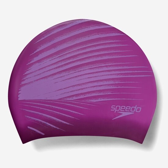Шапочка для плавания Speedo Long Hair Printed, berry cool/pink, 8-1130615973-5973