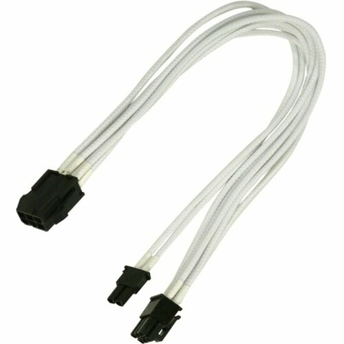 Аксессуар Переходник Nanoxia 6-pin PCI-E - 8-pin (6+2) 30cm White NXP683EW