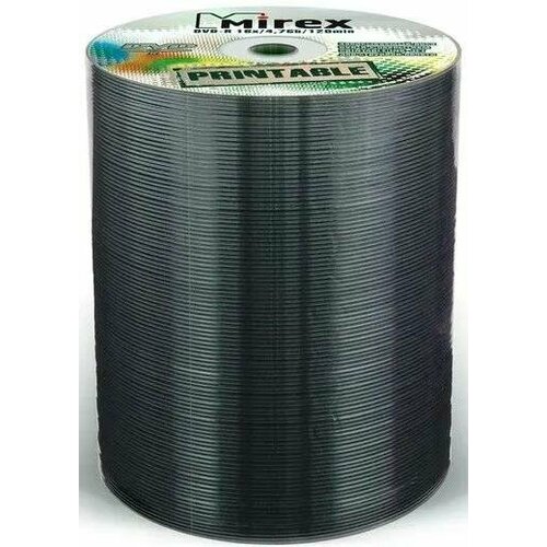 Диск CD-R Mirex 700 Mb, 48х, Shrink (100), Ink Printable (100/500) диск cd r mirex 700 mb 48х shrink 100 blank без надписи 100 500