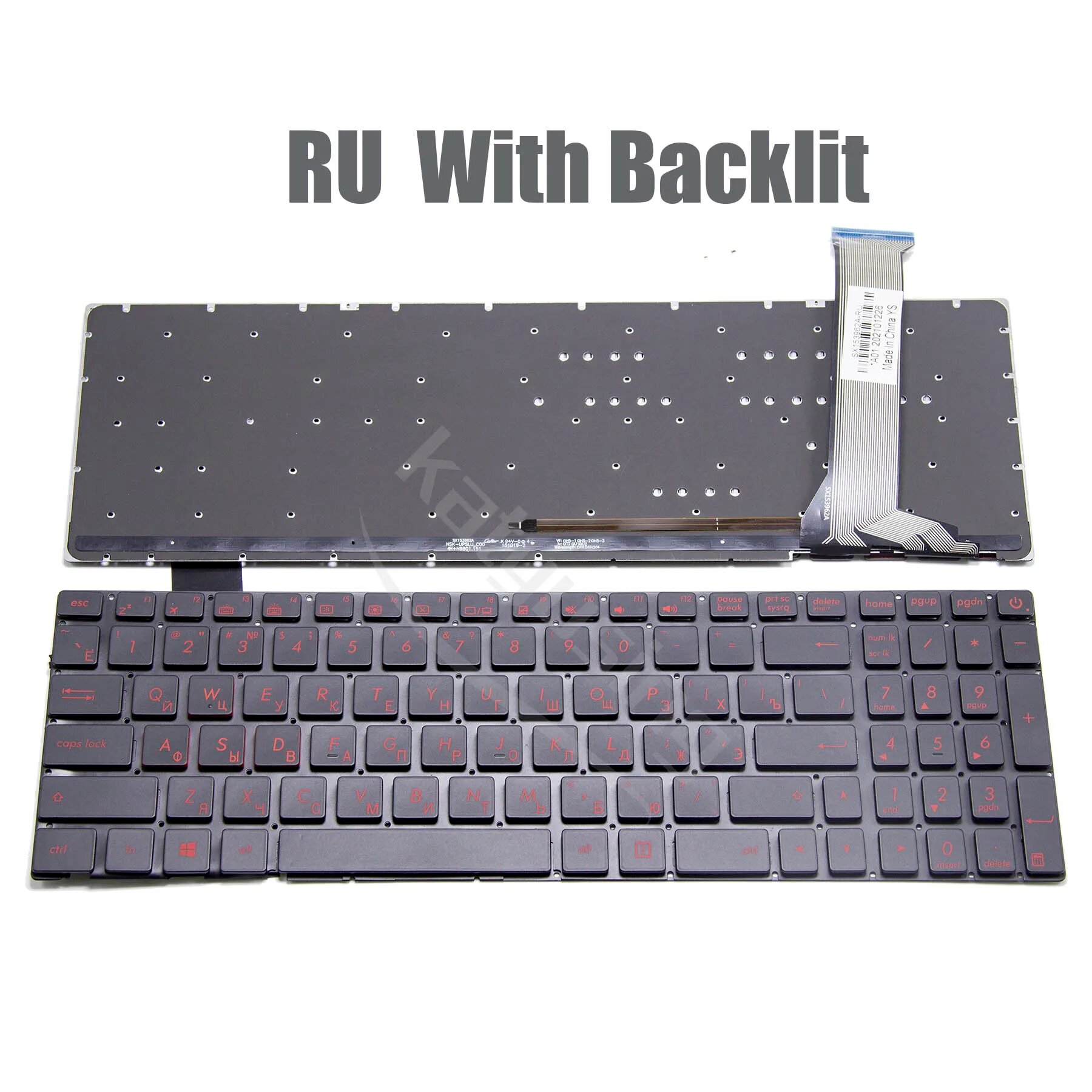 Русская клавиатура для Asus ROG GL552 GL552J GL552JX GL552V GL552VL GL552VW GL552VX с подсветкой, RU Keyboard