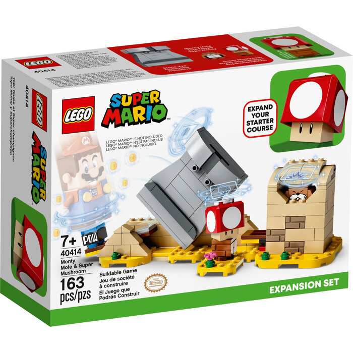 Конструктор LEGO Super Mario 40414 Дополнительный набор Крот Монти и Супергриб, 163 дет.
