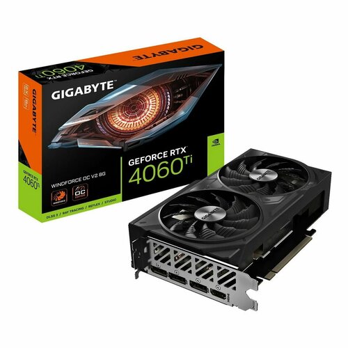 Видеокарта Gigabyte RTX4060Ti WINDFORCE OC V2 8GB GDDR6 128bit 3xDP HDMI 2FAN RTL 58497₽