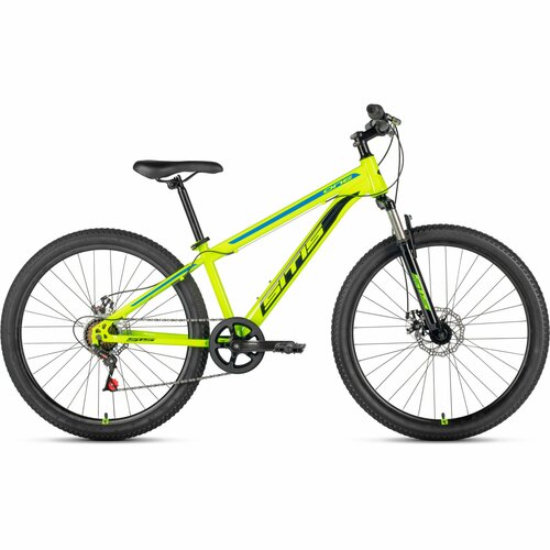 Велосипед SITIS ONE 600 26 2024 зелено-черно-синий подростковый для мальчиков сталь 7 скорость дисковые механические тормоза размер рамы 135 на рост 145-160 см 1696500₽