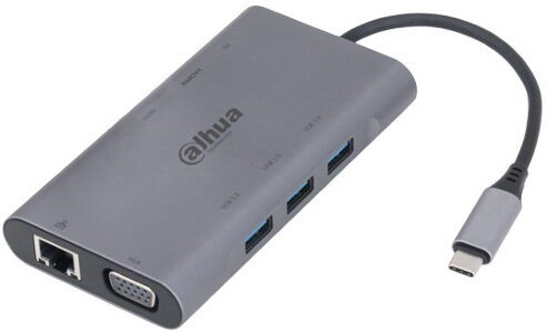 DAHUA Док станция 8 in 1 USB 3.1 Type-C to USB 3.0 + HDMI + RJ45 + SD/TF + PD Docking Station