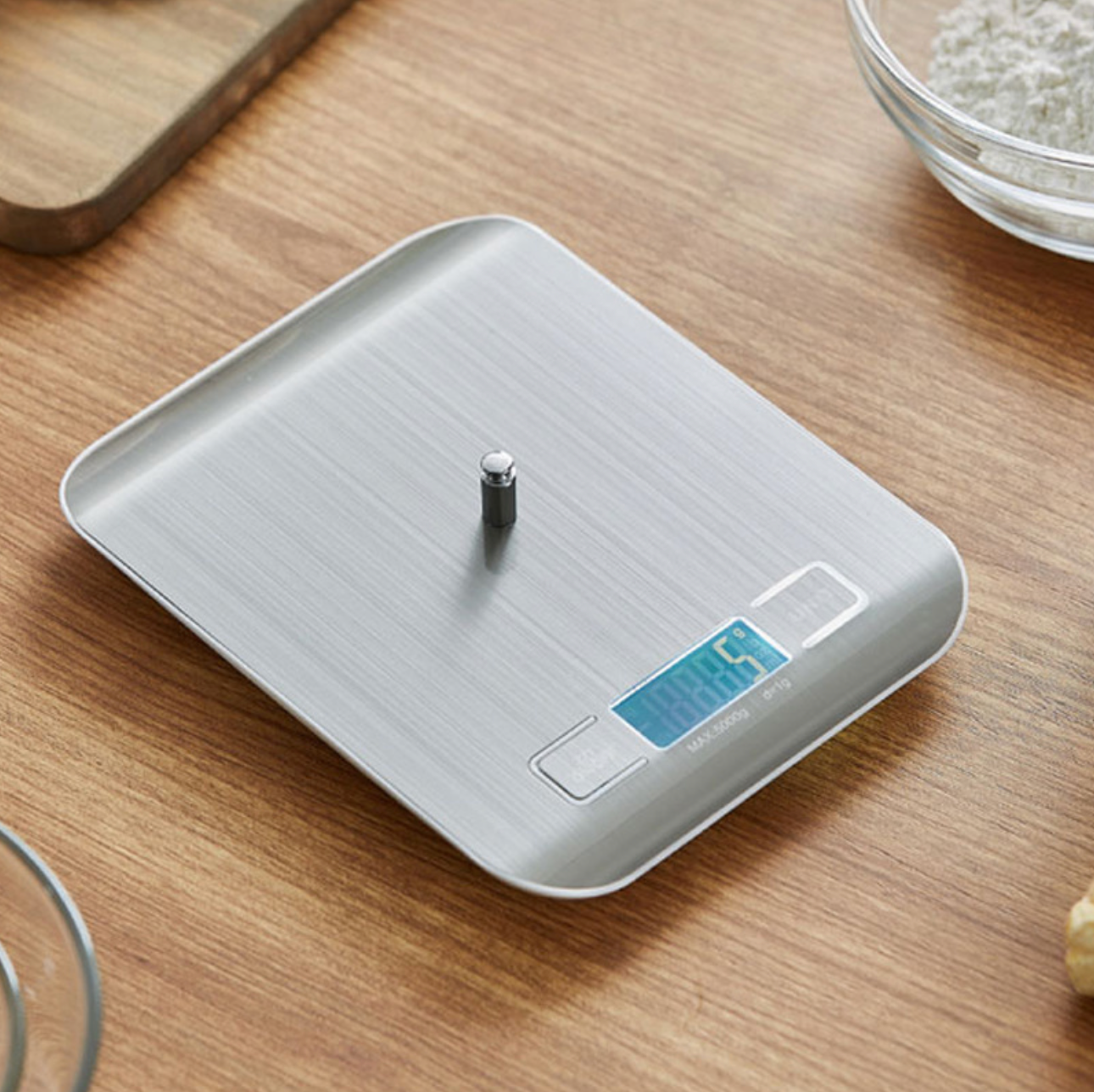 Электронные кухонные весы от 1 г до 5 кг, точные весы для кухни с тарокомпенсацией, сталь