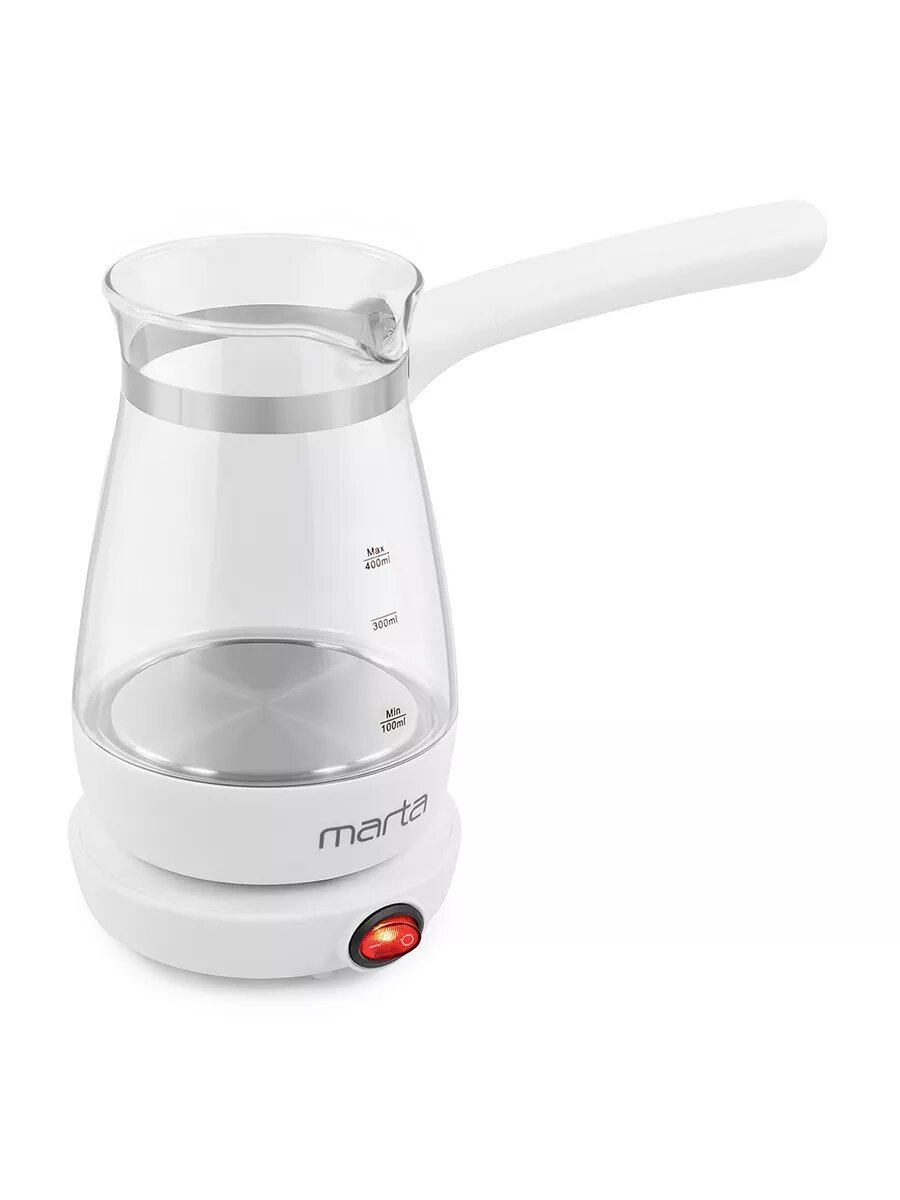 Турка кофеварка электрическая MARTA MT-2140 белый жемчуг