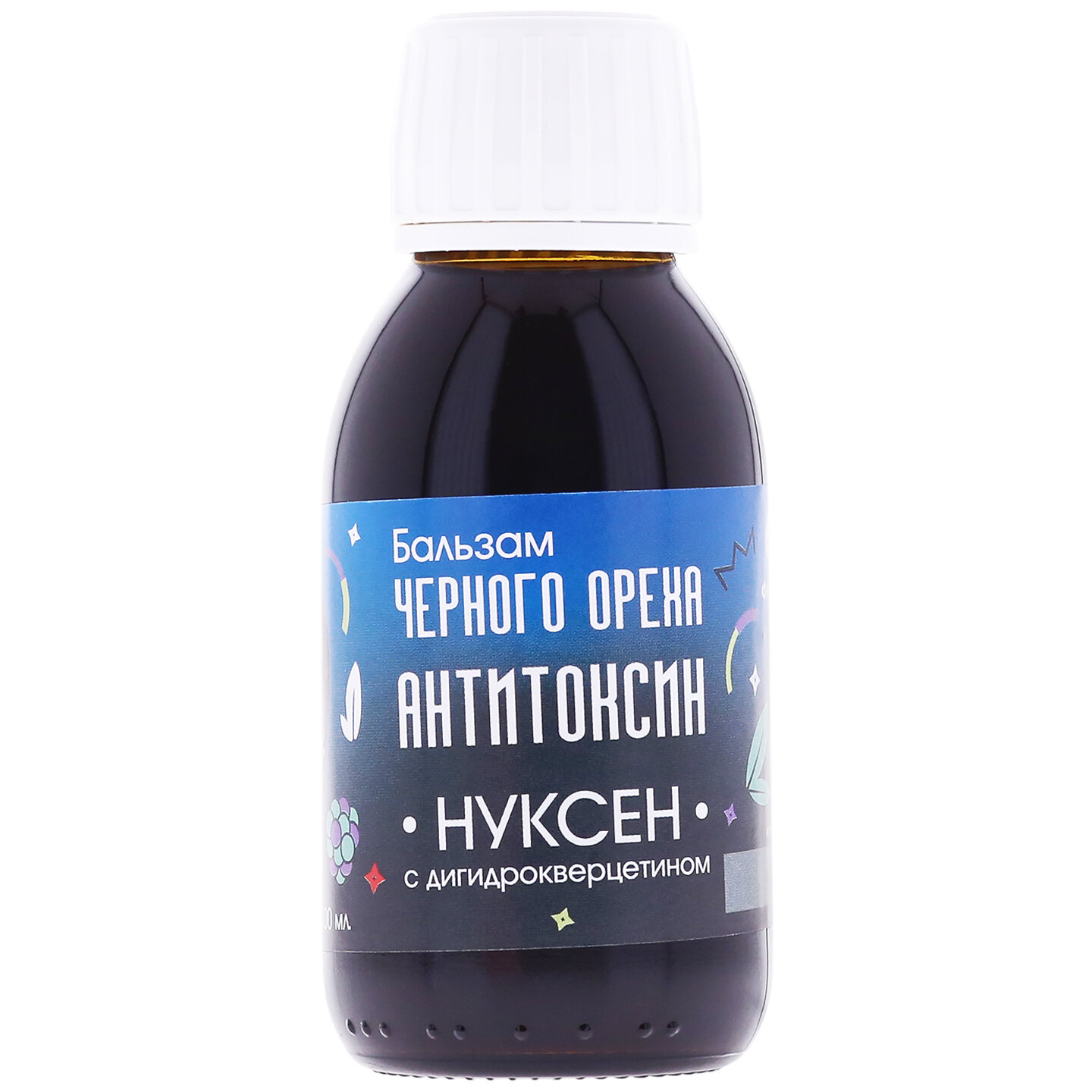 Картинки Бальзам черного ореха "Нуксен АнтиТоксин". 100 мл / Улучшает работу ЖКТ, очищает и восстанавливает организм от ПАРАЗИТОВ