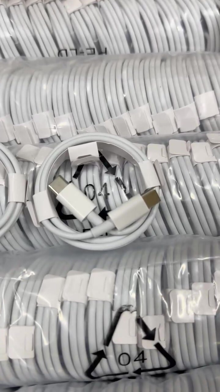 Провод typec typec для быстрой зарядки typec Type-C зарядка type c кабель type c type c ,1м, белый — фото 1