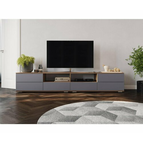 ТВ-тумба LM.RU Маллоу дуб вотан / графит софт