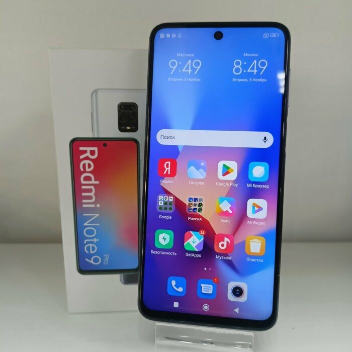 Смартфон Xiaomi Redmi Note 9 Pro 4/128 Белый