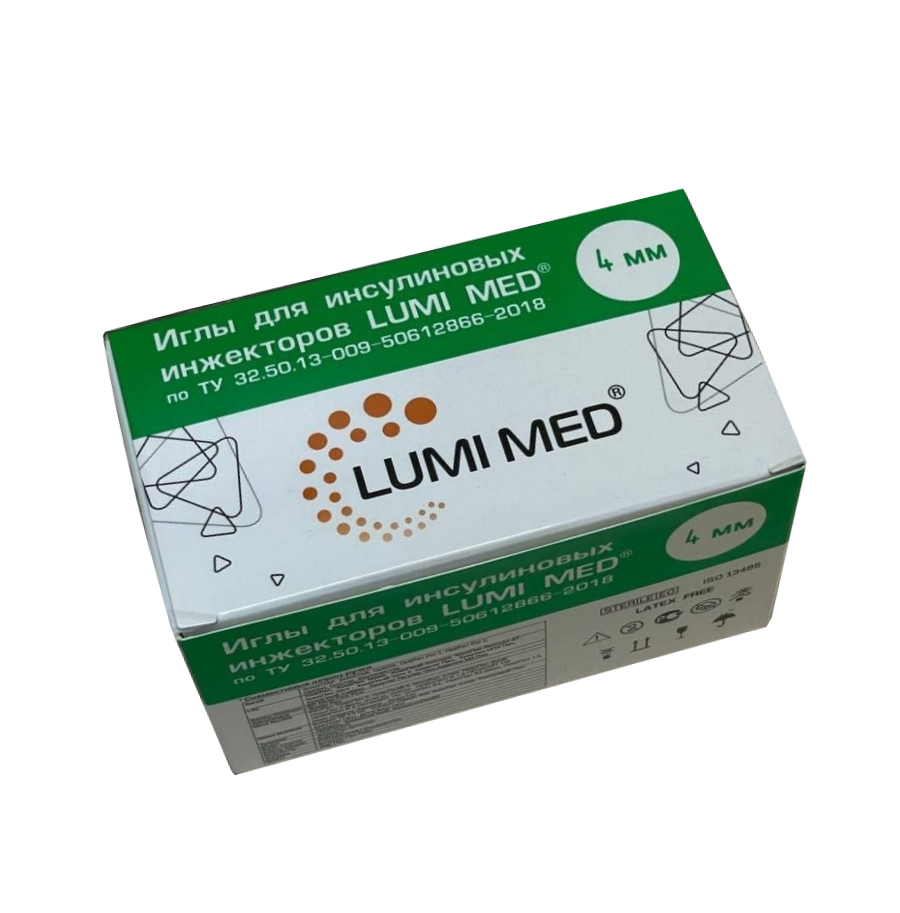 Иглы для инсулиновых шприцручек Lumy MED 4 мм универсальные