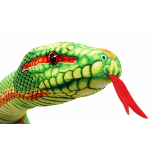 Мягкая игрушка BEPPE Змея Зеленая Изумрудный древесный удав 180 см 3530₽