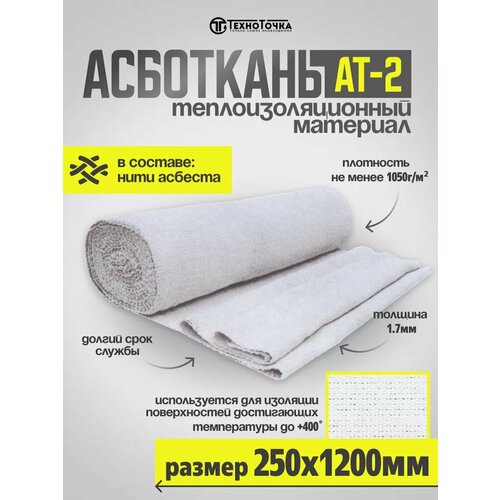 Асбестовая ткань АТ-2 1200х250мм