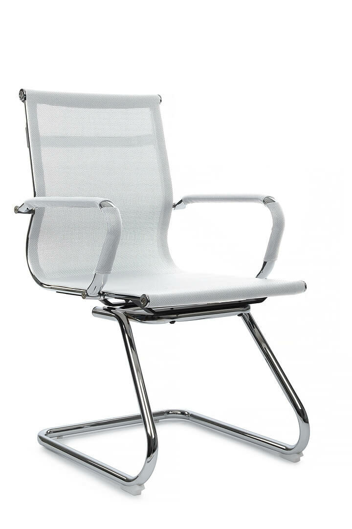 Конференц-кресло Hugo 6001-3E белая сетка Riva Chair
