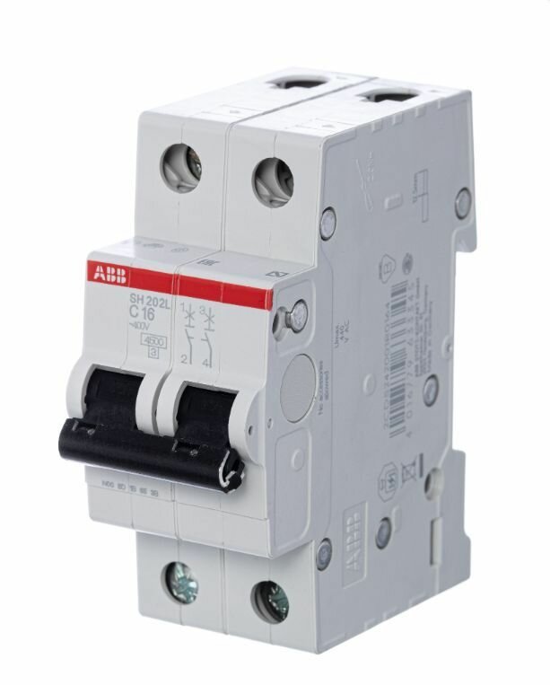 Автоматический выключатель ABB 2-полюсной SH202 C16 1 шт — фото 1