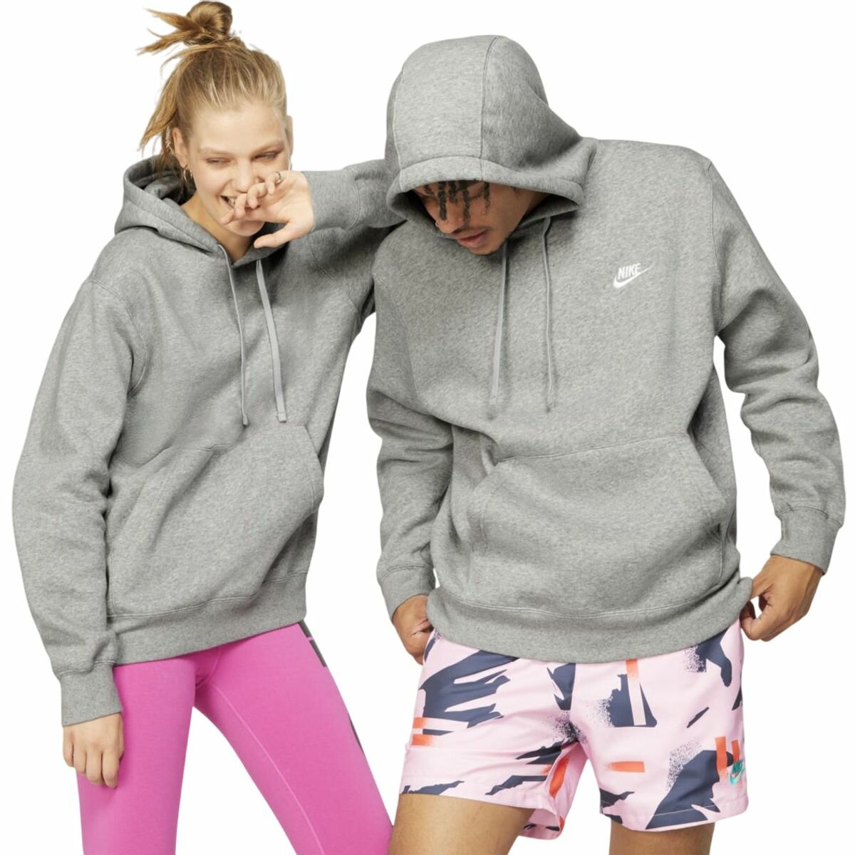 Худи NIKE NSW CLUB PO BB HOODIE, размер S, , серый
