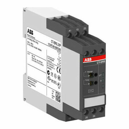 ABB CT-ERS.12S Реле времени (задержка на включение)24-240B AC, 24-48B DC, 0.05c.300ч,1ПК, винт. клеммы