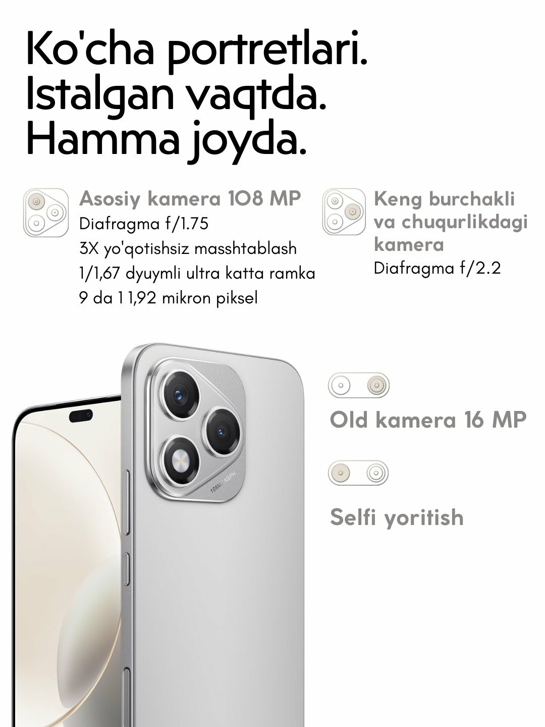 Смартфон Honor H400 Lite 5G, 108МП, 5230мАч, Гарантия 1 год, Бонус Bluetooth наушники TWS M10 — фото 1
