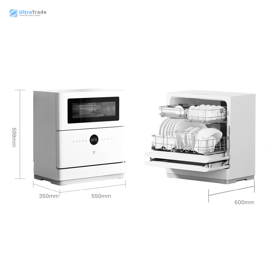 Посудомоечные Машины Xiaomi Умная настольная посудомоечная машина Xiaomi Mijia Smart Desktop Dishwasher S10 6 Sets White (QMDW0601M)