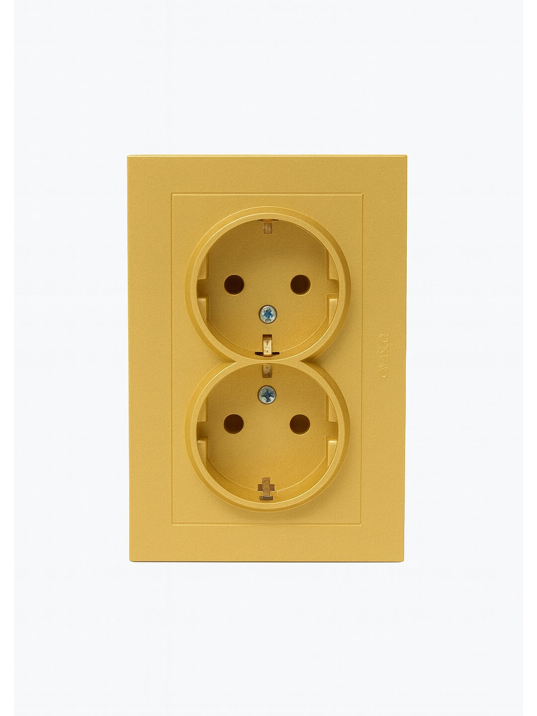 Venus розетка 2-местная 16А, с заземлением, золотой цвет, настенный модуль PRIME