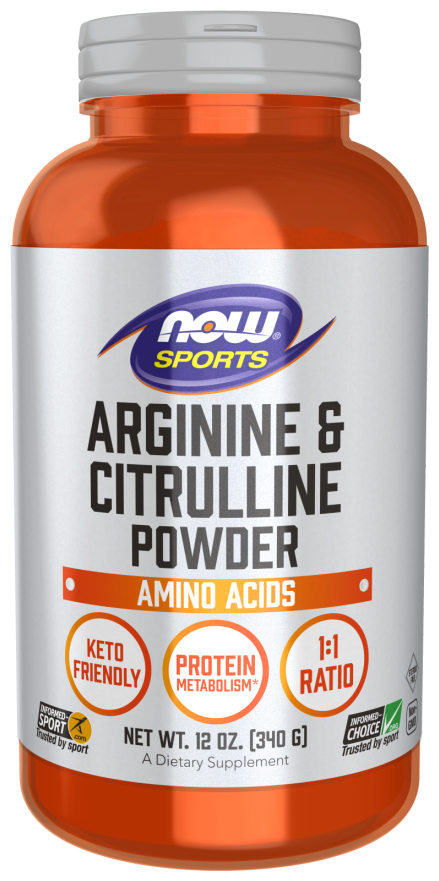NOW Arginine & Citrulline Powder (Аргинин и цитруллин в порошке) 340 гр