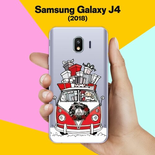 Силиконовый чехол на Samsung Galaxy J4 (2018) Машина / для Самсунг Галакси Джей 4 2018 силиконовый чехол на samsung galaxy j4 2018 рождественский пейзаж для самсунг галакси джей 4 2018