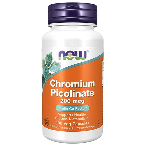 NOW Chromium Picolinate (Пиколинат хрома) 200 мкг 100 капсул