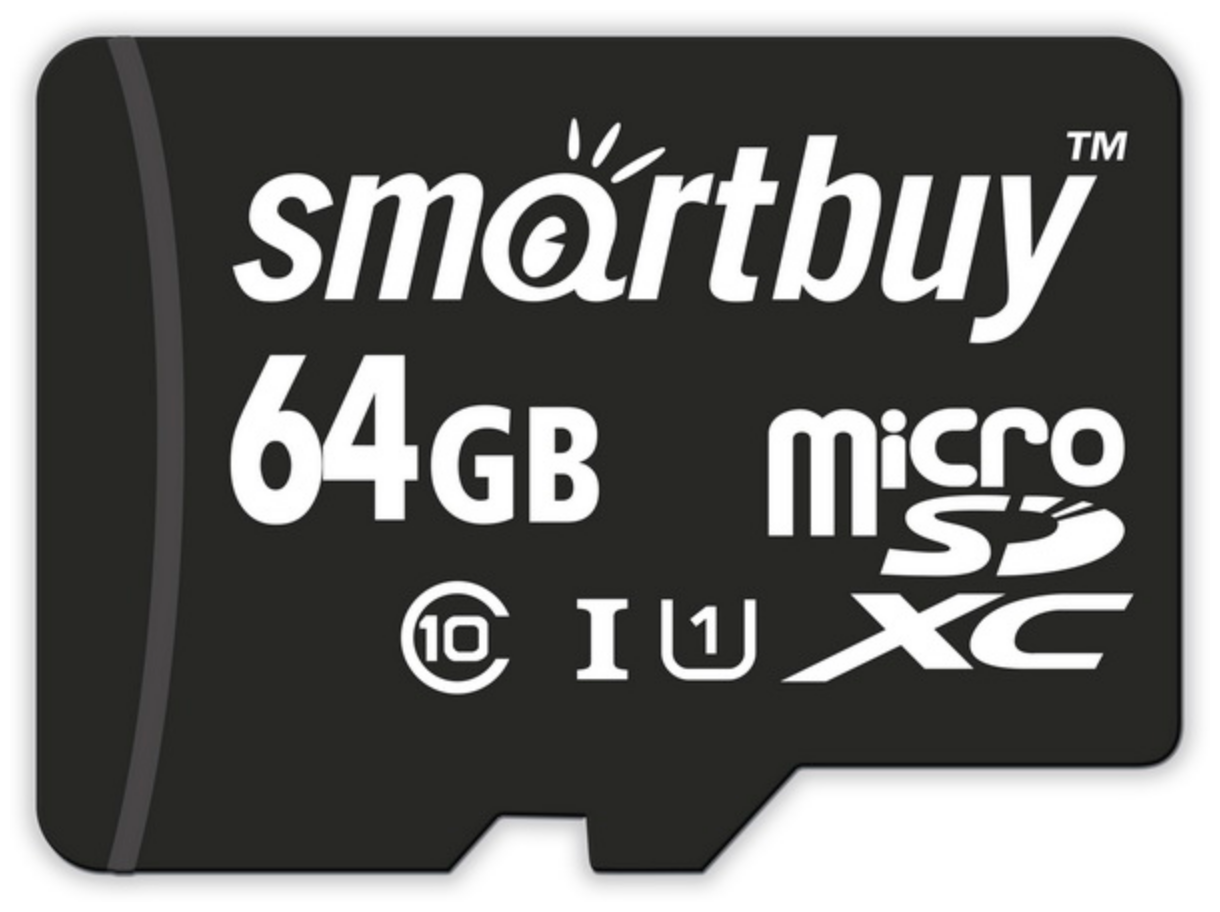 Карта памяти SmartBuy microSDXC 64 ГБ Class 10, UHS-I, R/W 60/25 МБ/с, 1 шт, черный