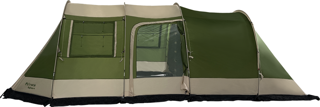 Палатка кемпинговая четырёхместная Btrace Bigteam 4, зеленый/бежевый