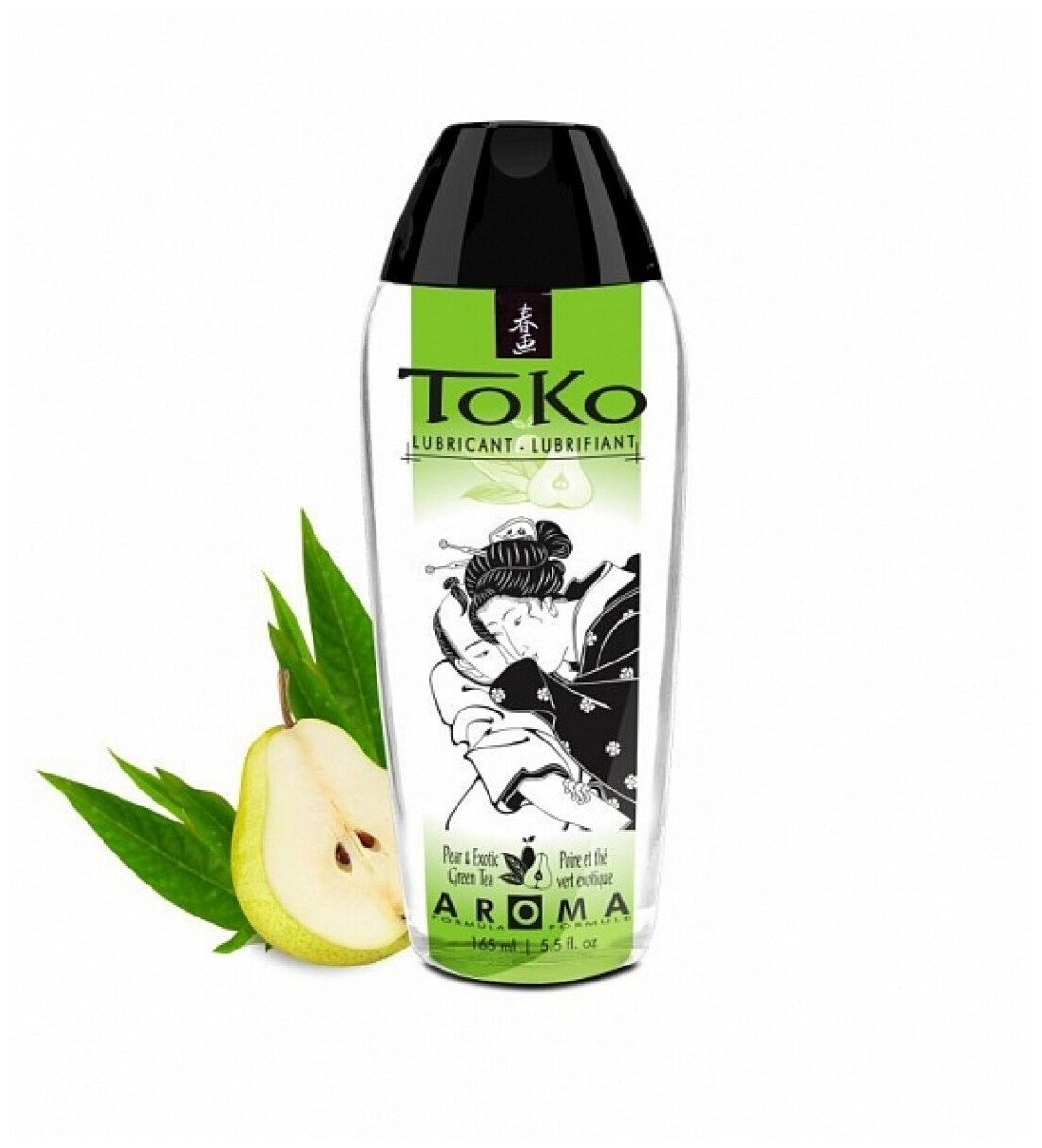 Лубрикант на водной основе с ароматом груши и зеленого чая TOKO (165 мл)