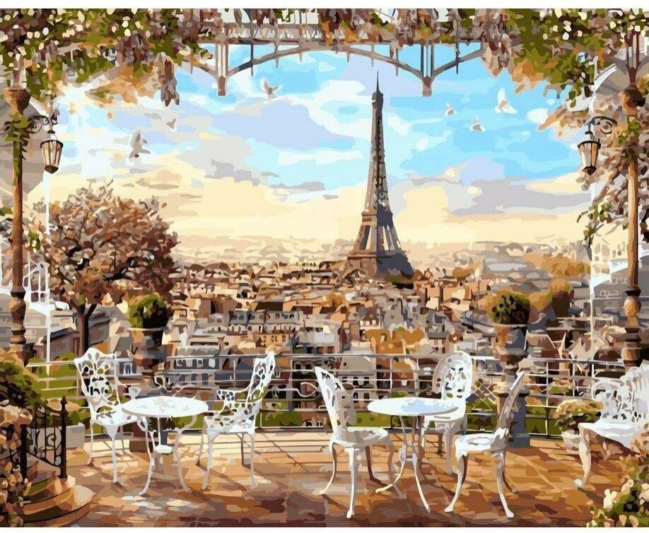 Картина по номерам «Парижская терраса», GX8876, 40х50