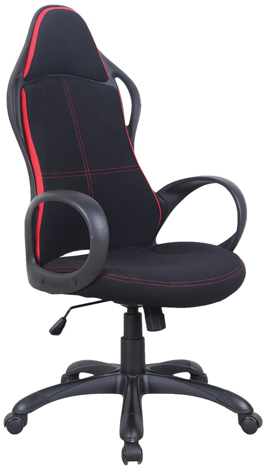 Кресло руководителя BRABIX Force EX-516 ткань, черное/вставки красные