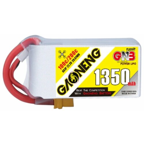 Аккумулятор Gaoneng GNB Lipo 6s 22,2 V 1350 mAh 100C литий-полимерный XT60 разъем для FPV аккумулятор cnhl black series 1100mah 6s 100c lipo xt60