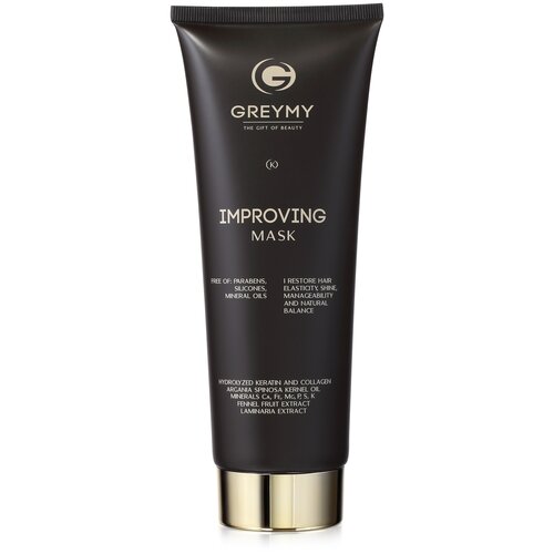 GREYMY Improving Mask Маска для укрепления волос, 200 мл, туба greymy color care mask маска для ухода за окрашенным волосами 500 мл банка