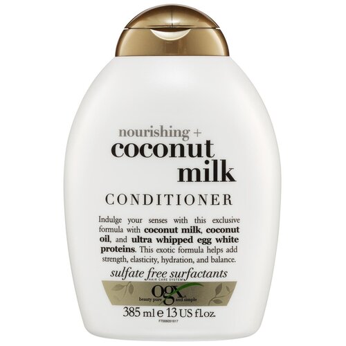 OGX кондиционер Nourishing+ Coconut Milk для поврежденных волос, 385 мл