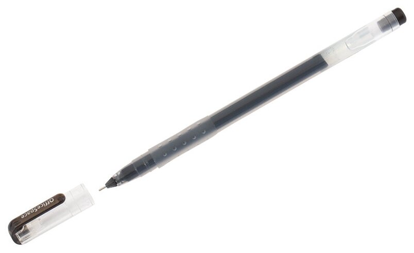 260055 Ручка гелевая OfficeSpace "HC-1" черная, 0,4мм, бесстержневая, игольчатый наконечник