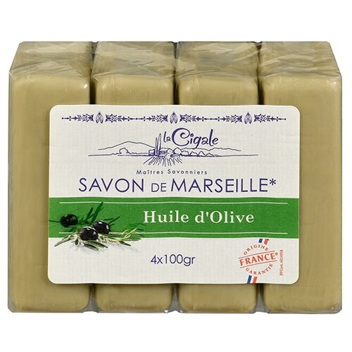 La Cigale Мыло кусковое Huile dOlive, 4 шт., 100 г